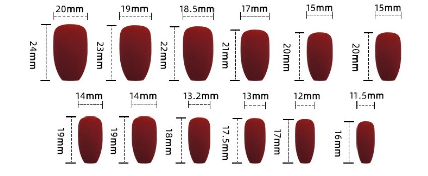 Handmade Press On Nails – Glossy Short Coffin Nails, Black White Blue Fake Nails