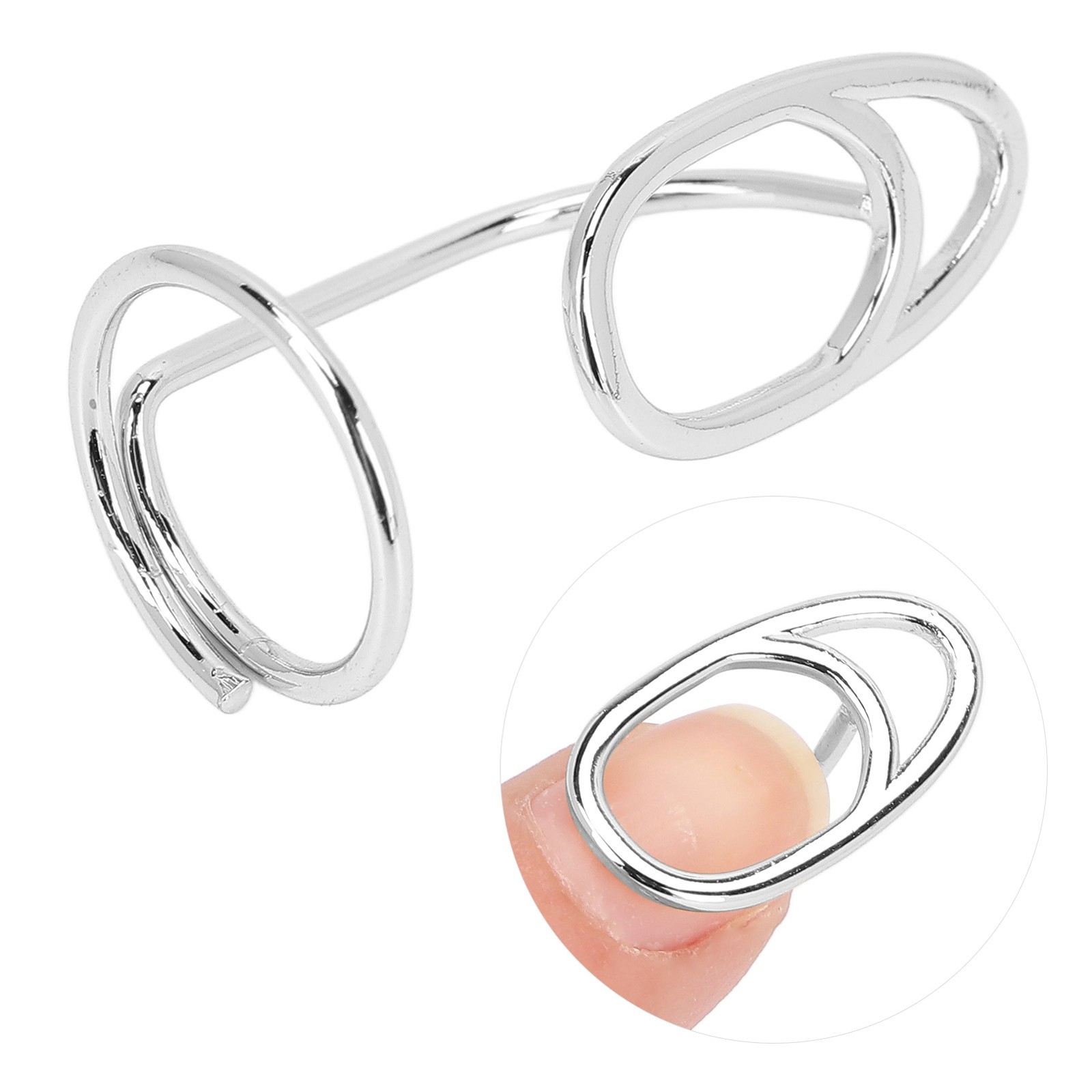 Nail Art Fingernail Rings Unique Women Finger Nail Cover Ring Decoration Jewelry