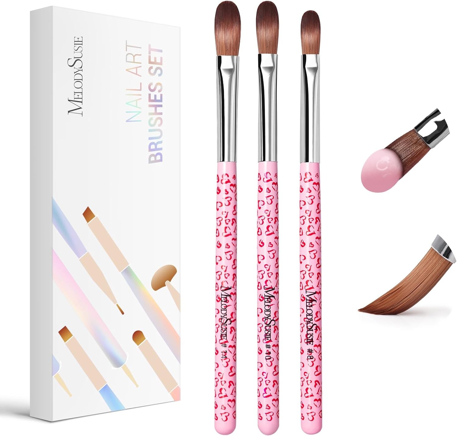 Acrylic Brush Set, Size 8/10/14 Profal Pen for Nail
