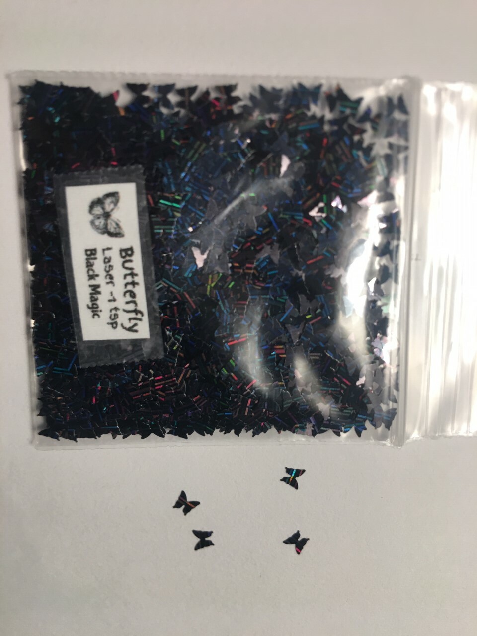 NEW Laser BUTTERFLY (Laser Black Magic) Glitter 1tsp-4Nail Art Face Craft-US
