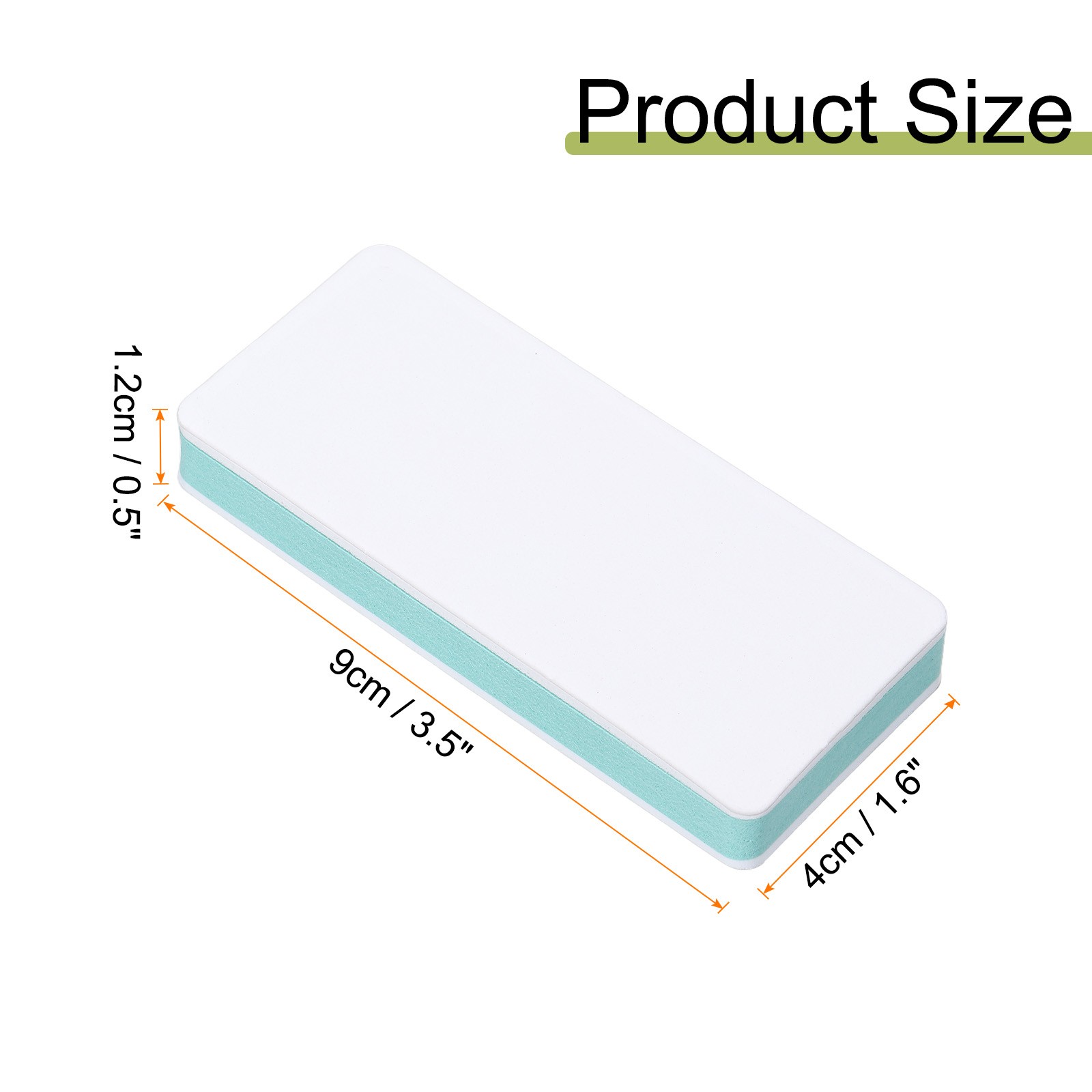 2pcs Nail Buffer Block 600/3000 Grit Nail File for Nail Buffing, White/Green