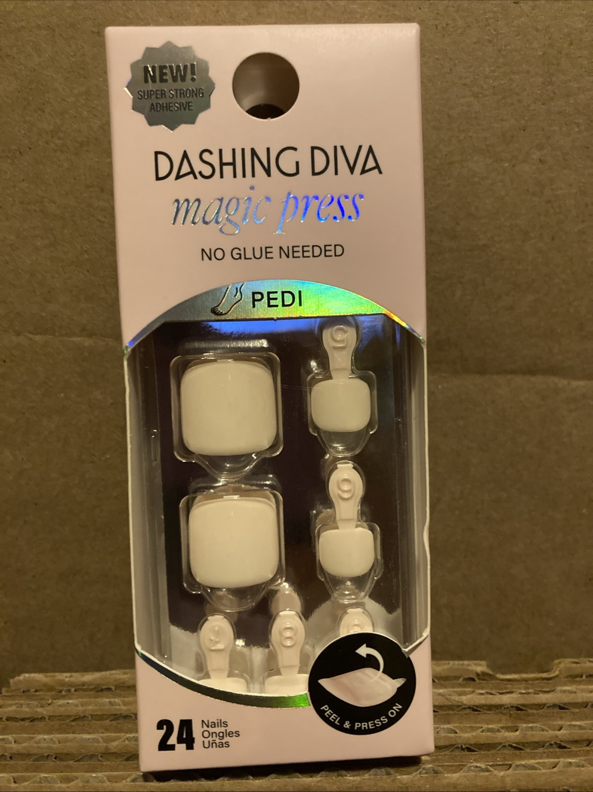 Dashing Diva Magic Press Pedi-24 Nails-No Glue Needed-Freshwater Pearl
