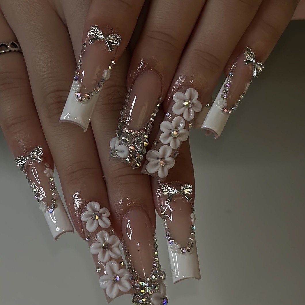 Vibrant Easy-to-Apply Trendy Sparkling Unique 10x Handcrafted Press-On Nails Set