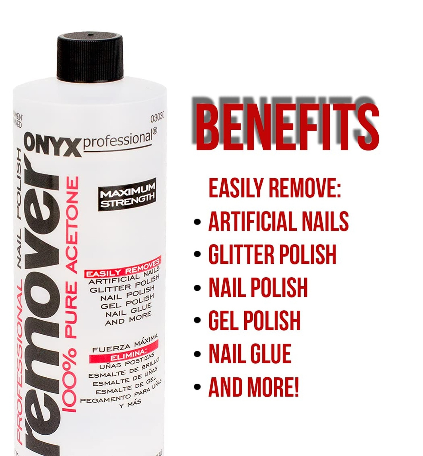 Onyx Professional 100% Acetone Nail Polish Remover Kit 16 Fl Oz Bottle With 7…
