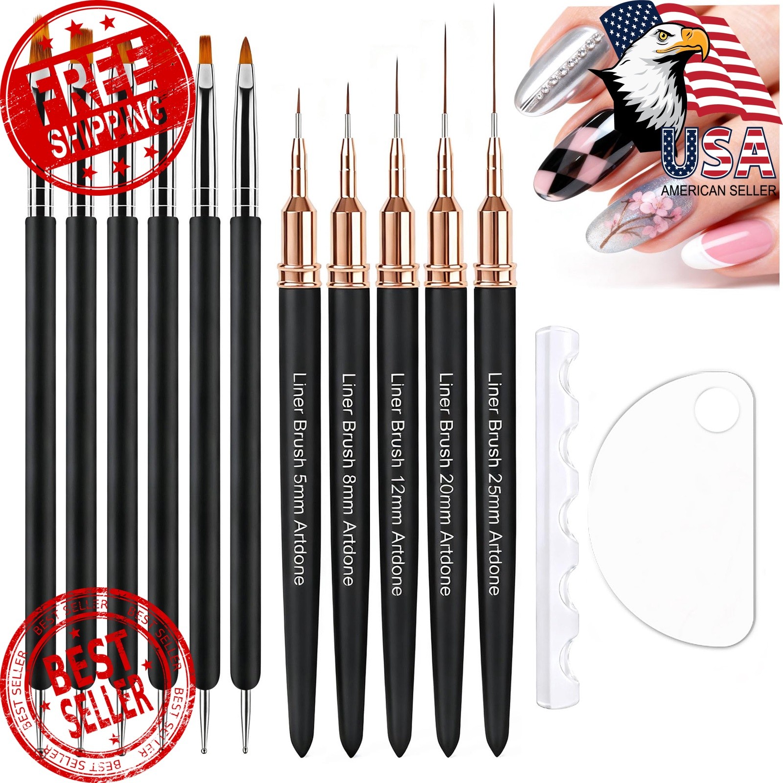 Artdone Nail Art Brushes Dotting Tools Kit 11PCS