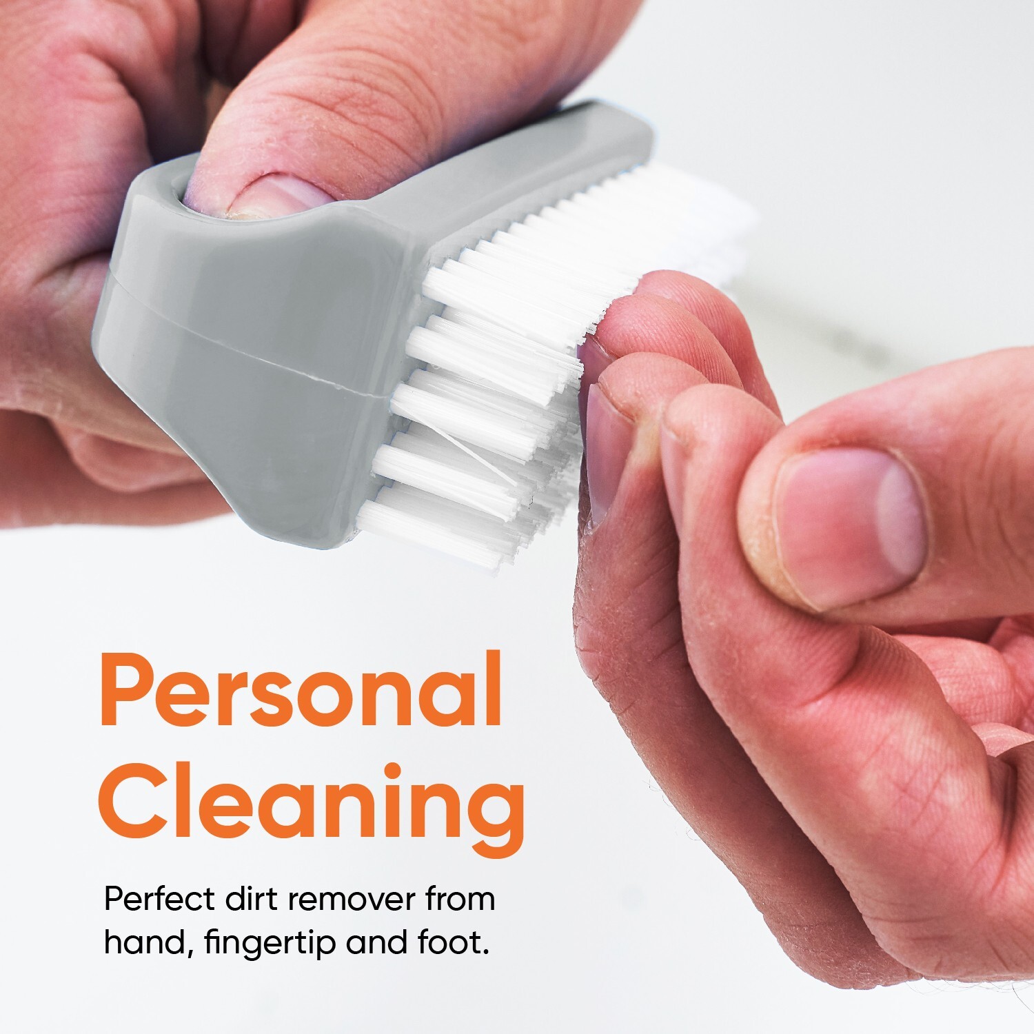 Superio Stiff Nail Brush Cleaner with Handle 3 Pack, Durable Scrub Brush,
