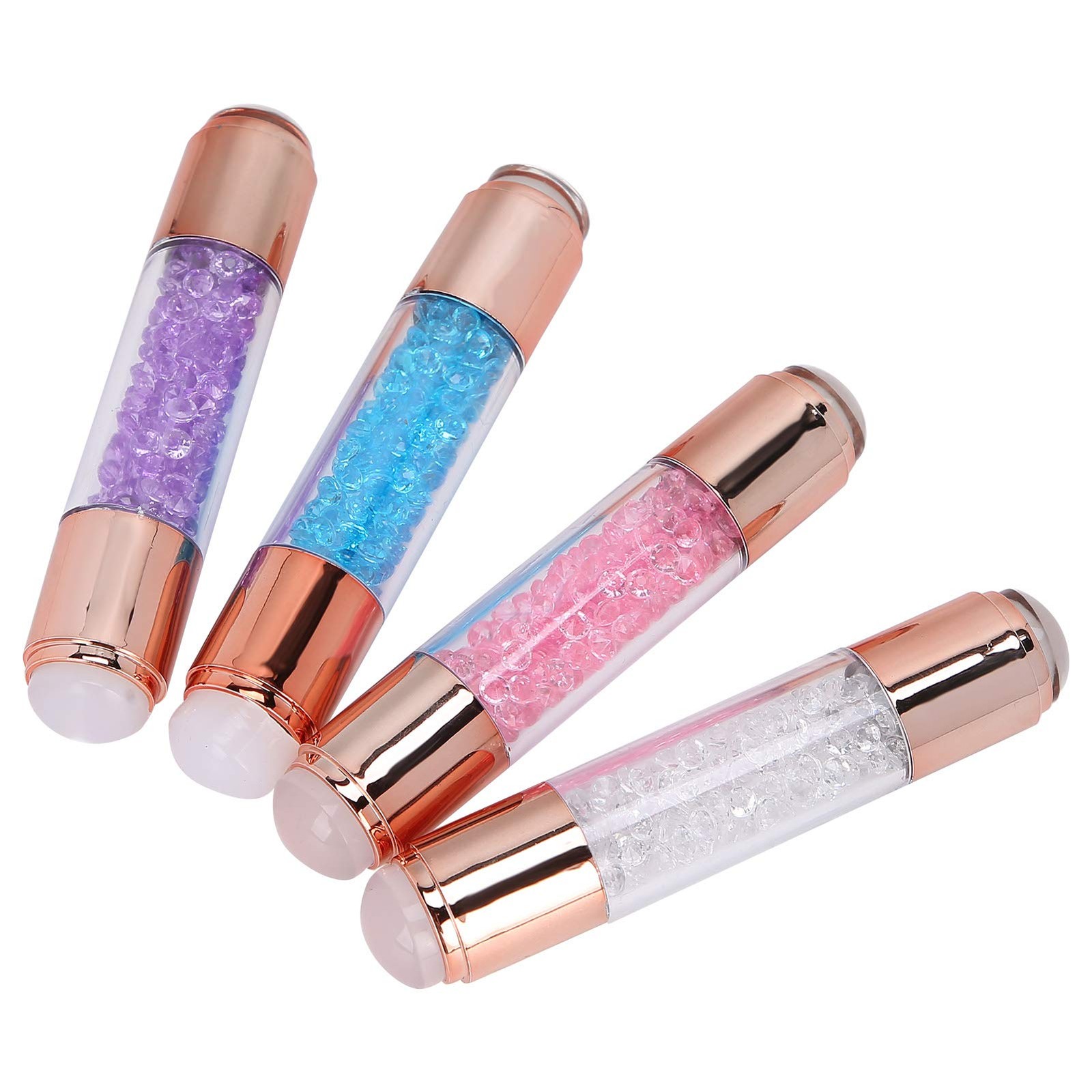 Manicure Stamping Plates , Fashionable 4Sets Double Ended Pen Colorful Rhines…