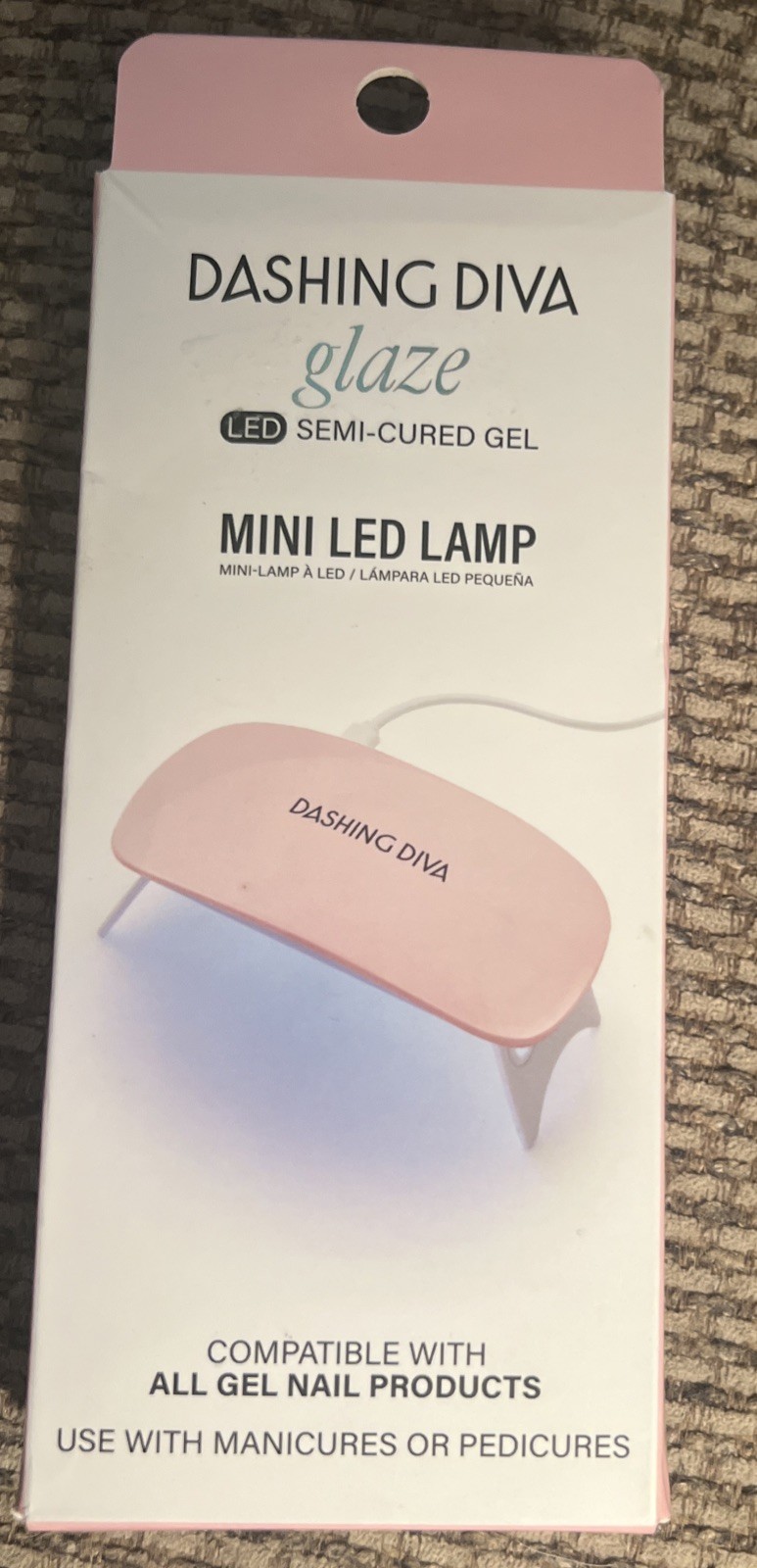 DASHING DIVA Glaze LED Semi-Cure Gel Mini Lamp USB NEW IN BOX 45/60 Seconds