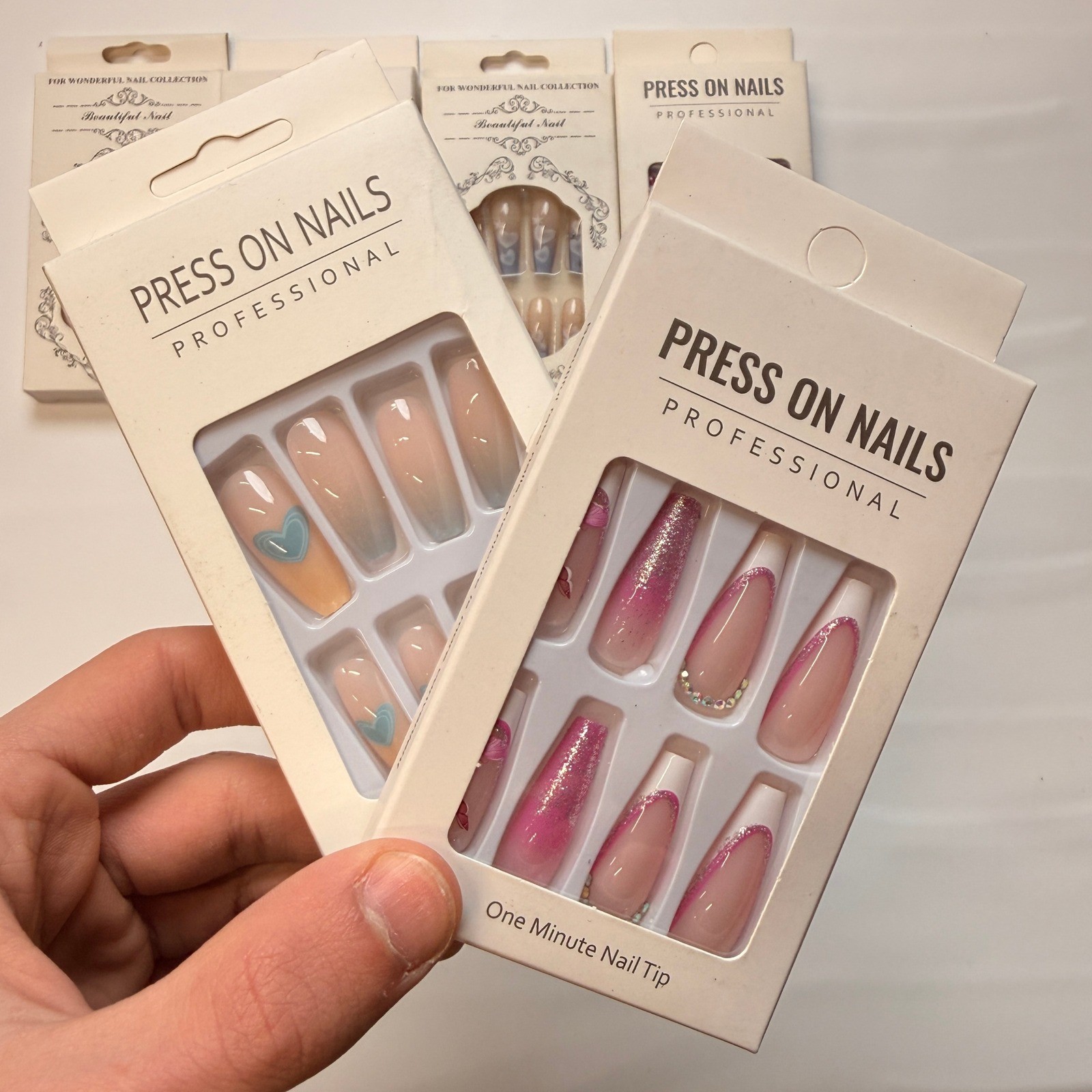 Lot of 10 Pack of 24 New False Press On Nails Assorted Designs and Colors №N2