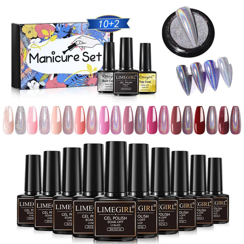 Complete Acrylic Nail Art Kit with UV LED Light