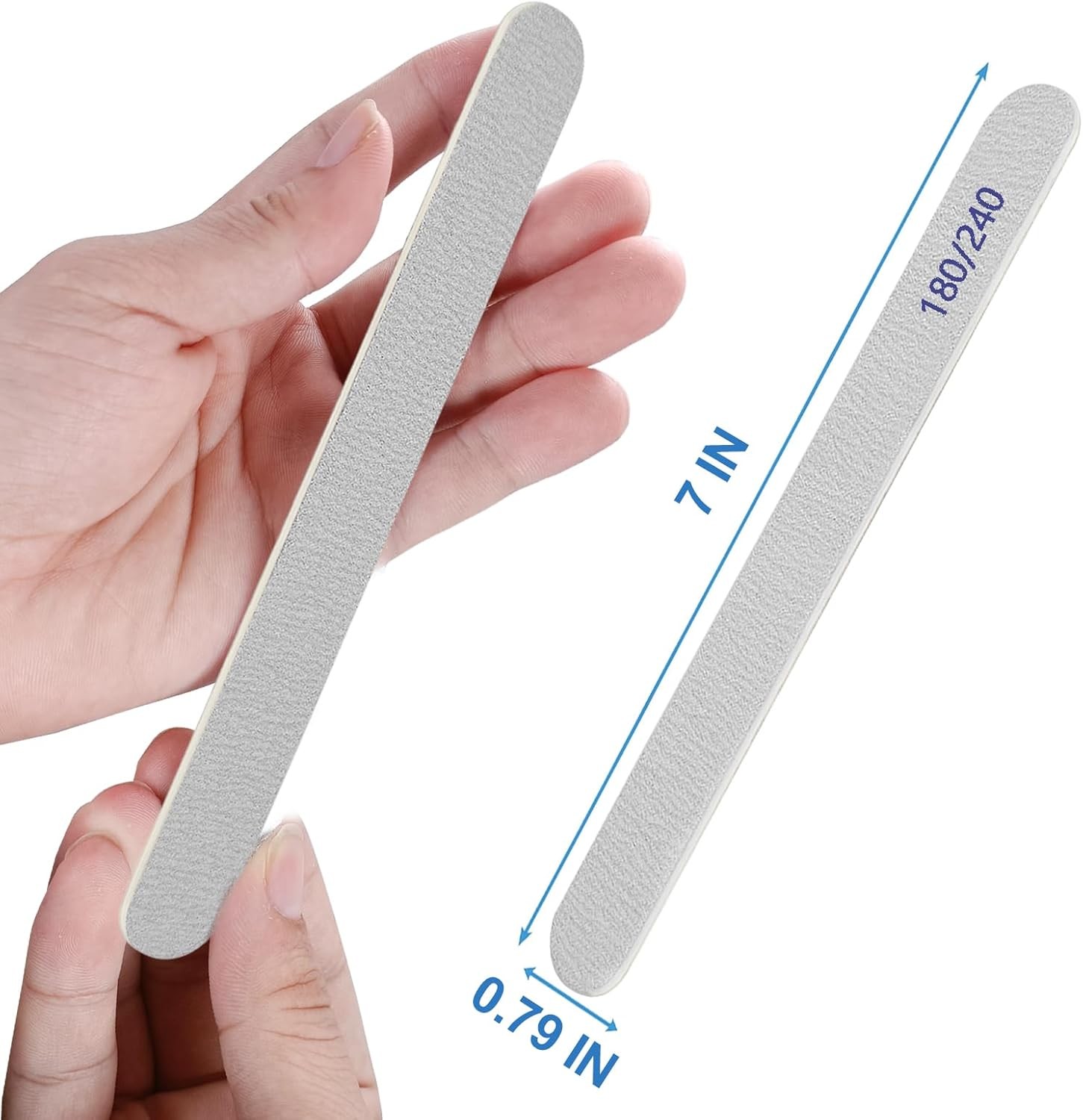 Nail File, Emery Boards for Nails 180/240 Grit Nail Files for Natural