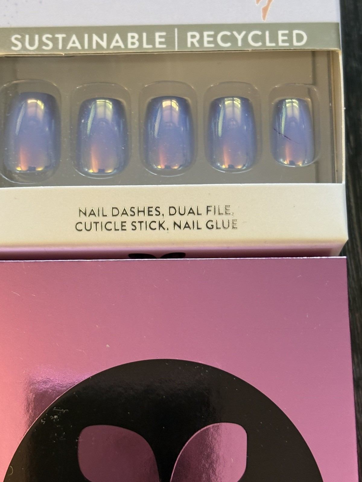 Lot of 4 NIB Red Aspen Nail Dashes Press On Nails Manicure Pink Yellow Blue