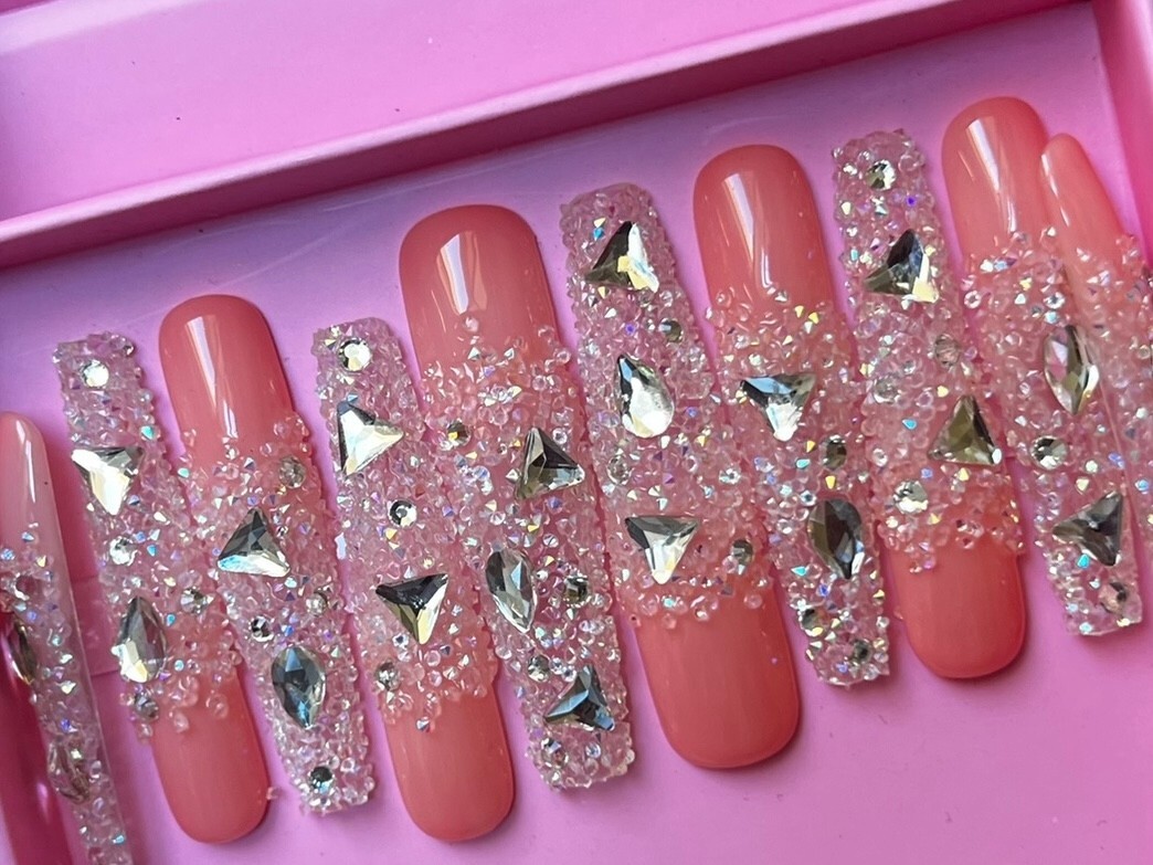 Luxurious Handmade Acrylic Press On Nails – A5 – High Quality, Reusable