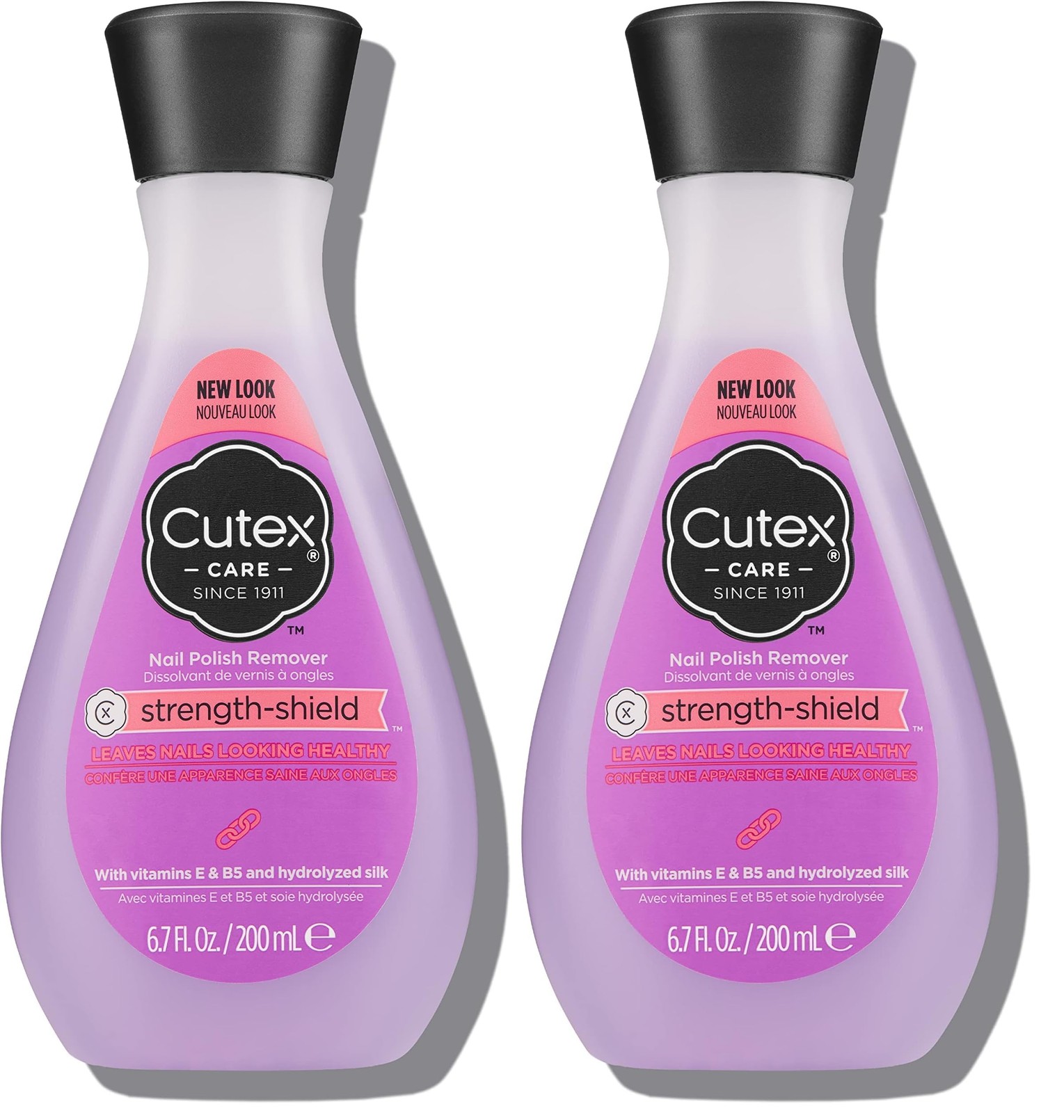 Cutex Nail Polish 6.7 Fl Oz (Pack of 2), Strength Shield Remover