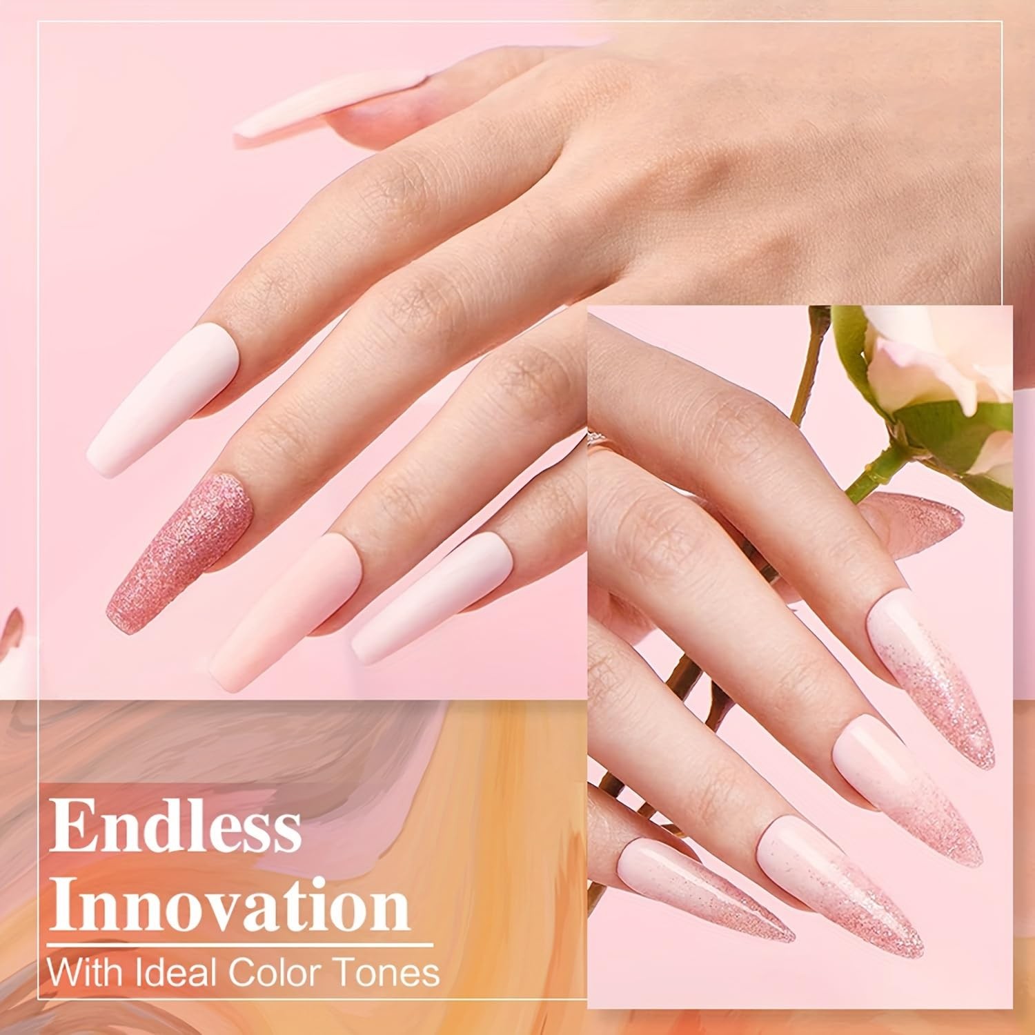 finger secret Basic Acrylic Nail Kit,Acrylic Powder and Liquid Multicolor-A2