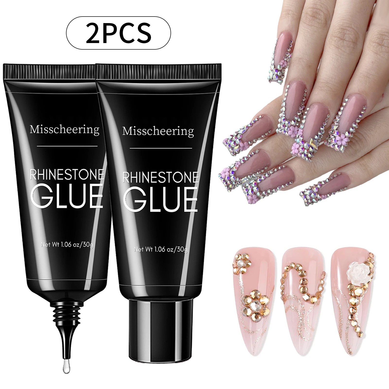 30g Nail Rhinestone Glue Super Strong Gel for 3D Nail Art Gems