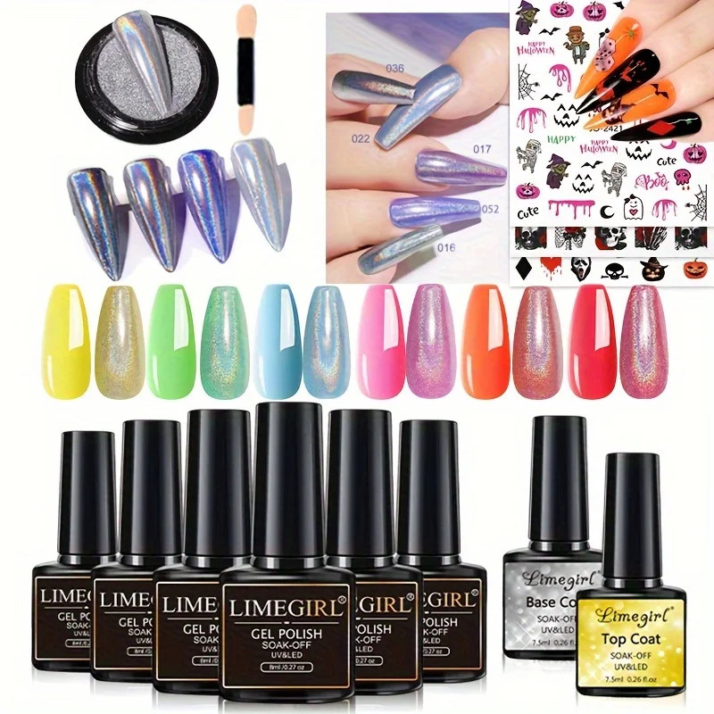 Complete Acrylic Nail Art Kit with UV LED Light