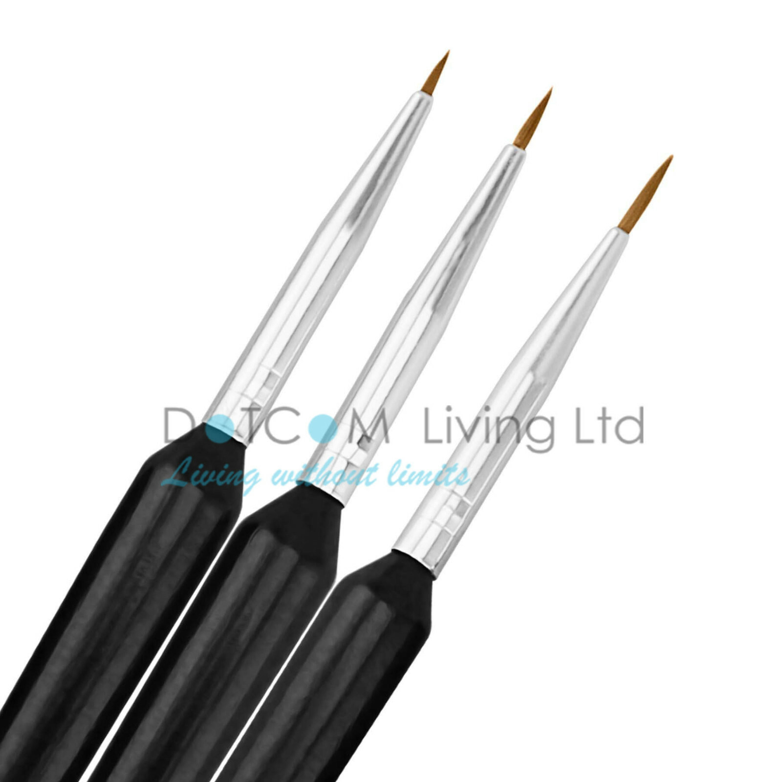 3pcs Tiny Acrylic Nail Art Design Decoration Brush Painting
