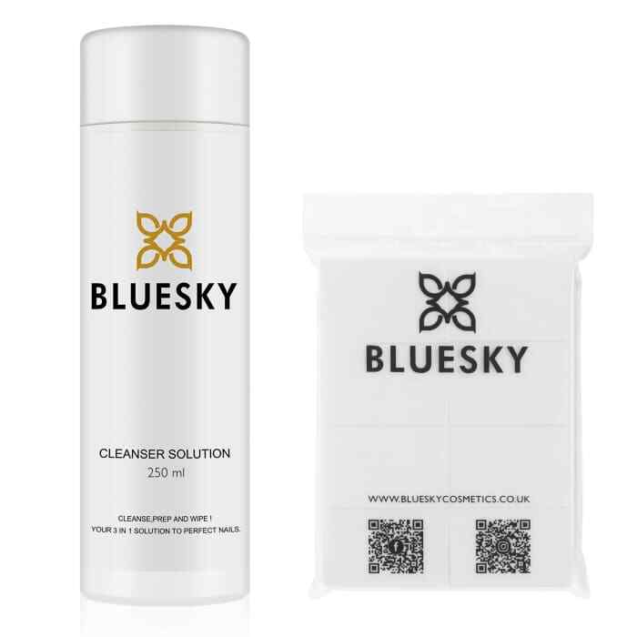 Bluesky Gel Polish Cleanser & Lint Free Wipes