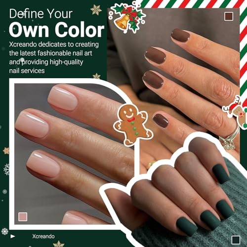 Emerald Green Press on Nails – Short Square Fake Nails – Matte Green