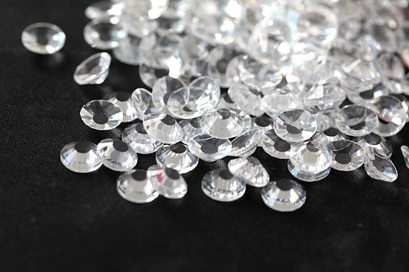 Transparent Crystal Rhinestones FlatBack Glitter Glass Gems for Nails Decoration