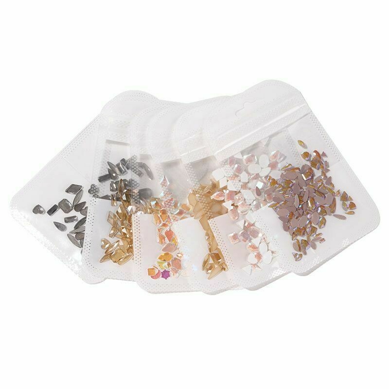 50PCS Flat Back Crystal 3D Mixed AB Nail Art Phone Case Decoration Bead DIY NH4