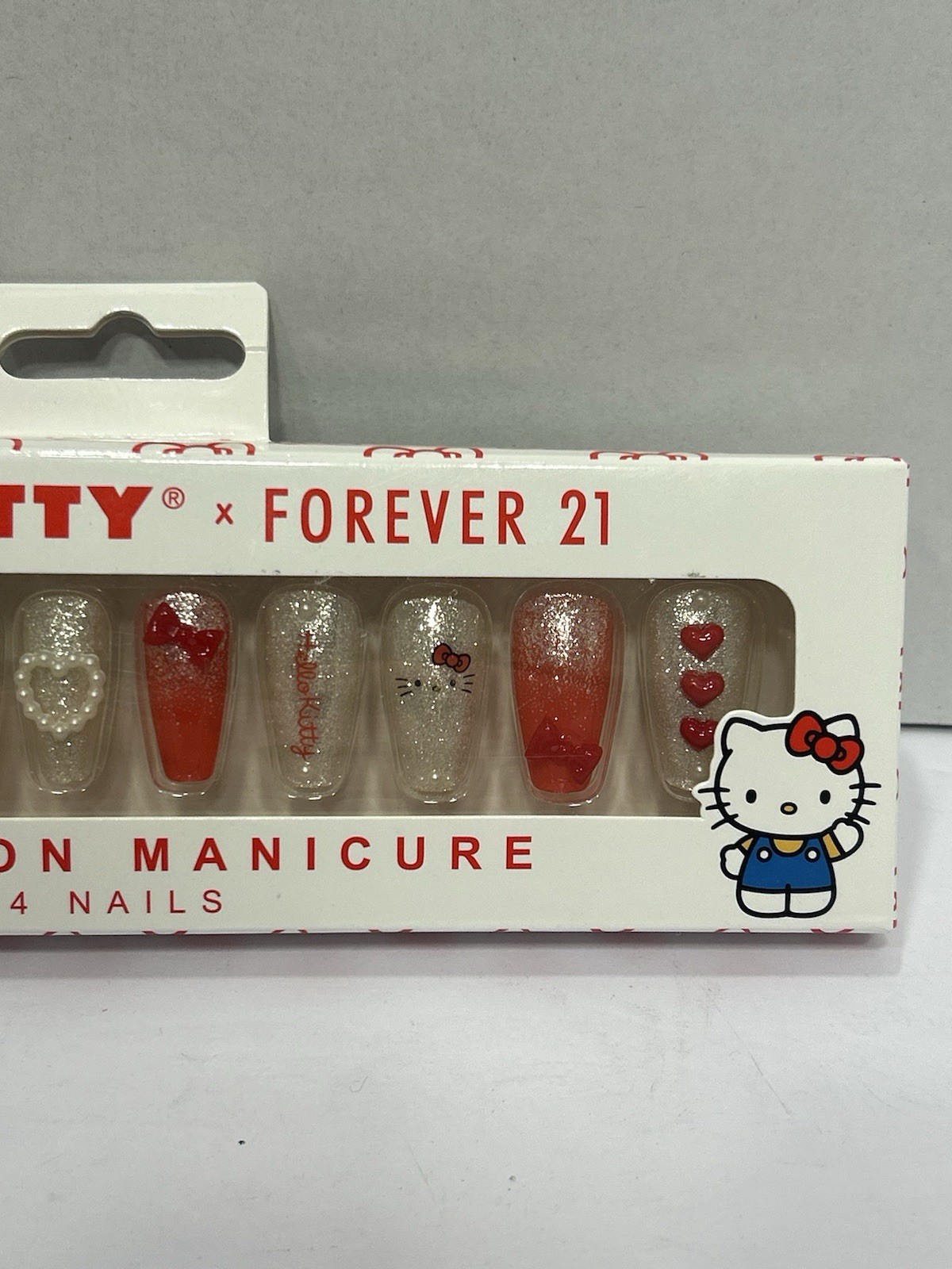 Press On Nails Hello Kitty Sanrio x Forever 21 Manicure NEW SEALED 24 Nails