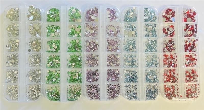 Multicolor Round Flat Back Resin Crystal Rhinestone Nail Jewelry Crafting Gems