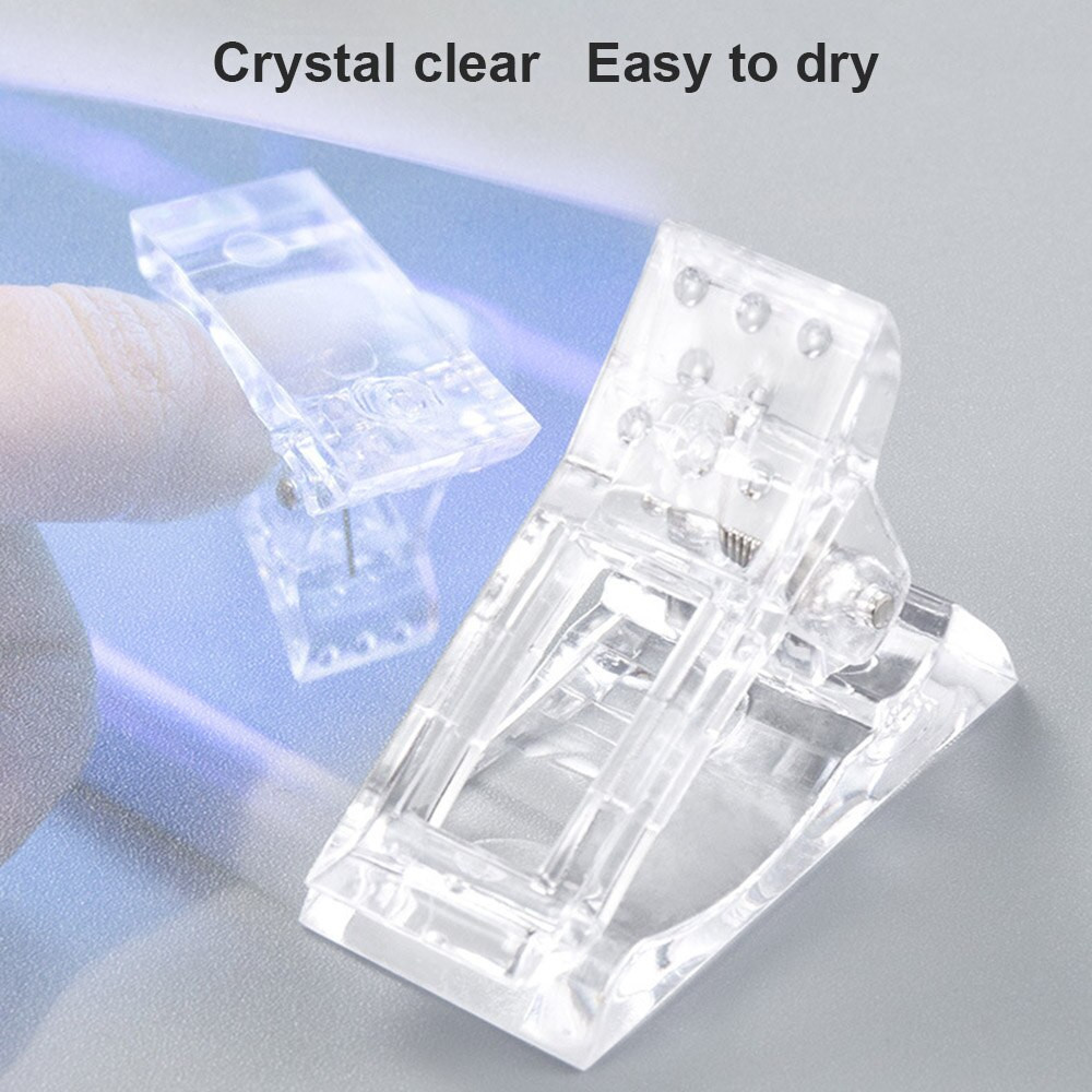 500X Nail Tips Clip Quick Building Poly Builder GelDIY Extension Clamp Clips LOT