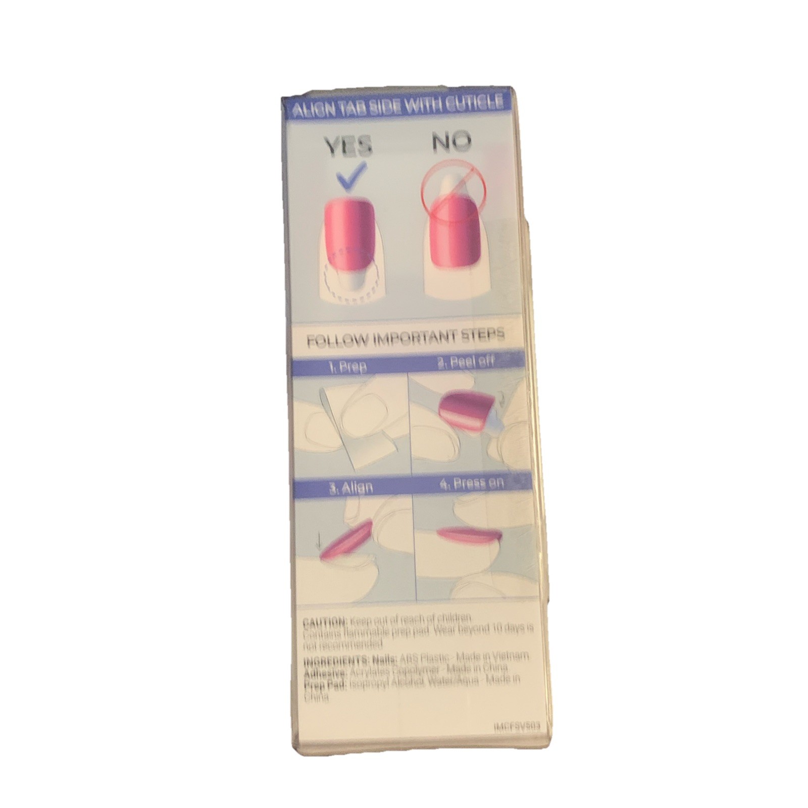 No Glue Press On Nails ColorFX ‘Hidden Gem’ – Red Short Oval, 30 Count Kit
