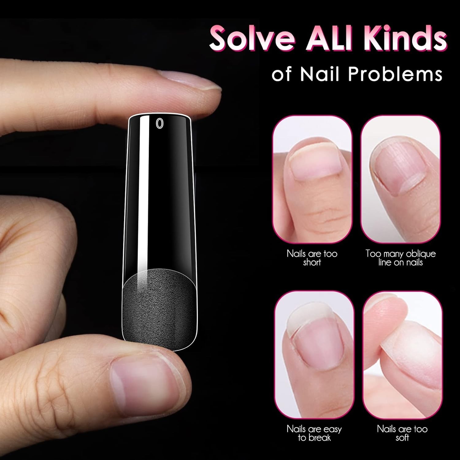 240PCS XXL Straight Soft Gel Nail Tips – Professional Quality Half Matte Finish