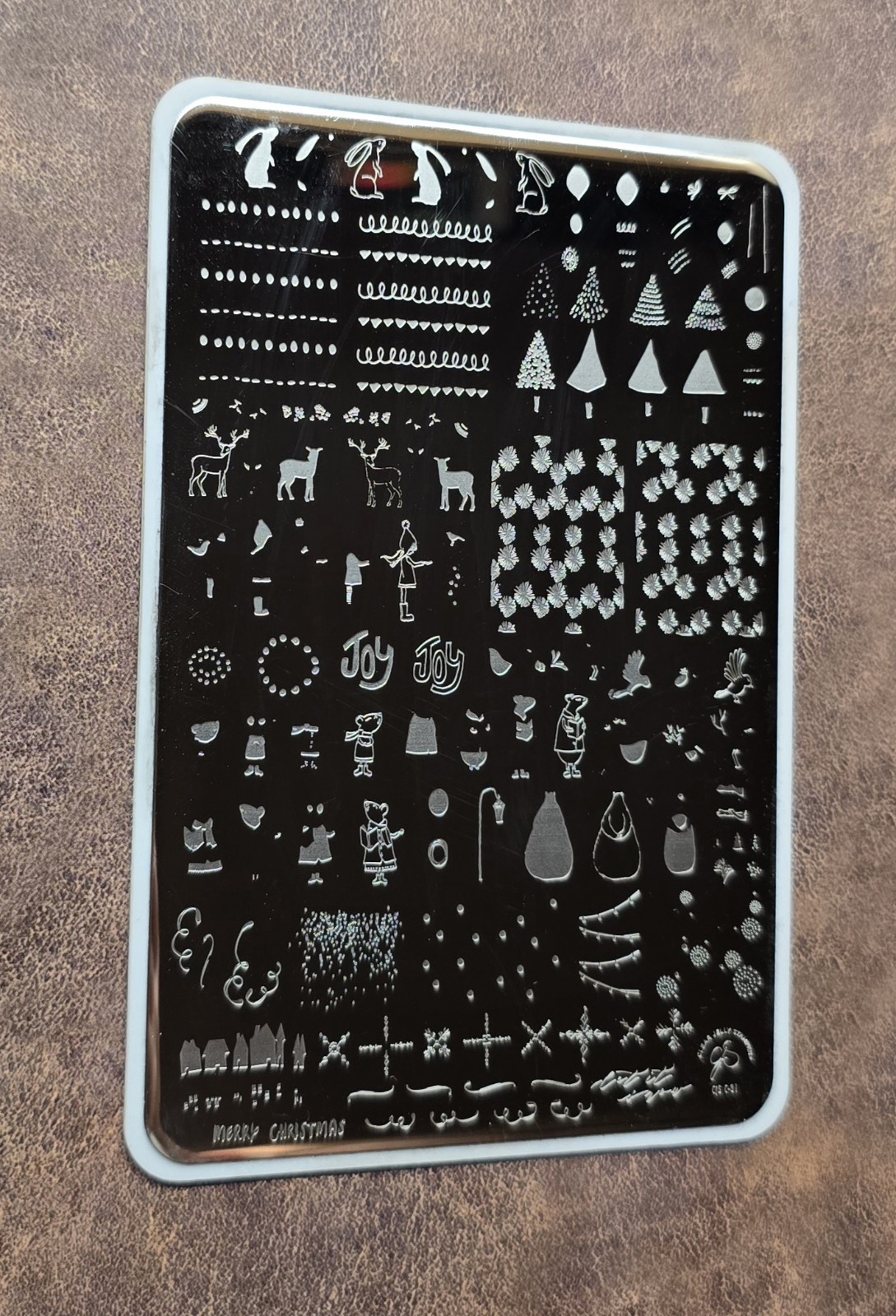 Clear Jelly Stamper Layered Nail Plate CJS C-31 CJSC-31 Christmas Happy Holiday