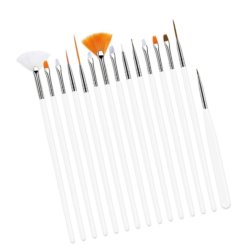 Gel Nail Art Enthusiasts 15Pcs Brush Kit With Dotting Accessories For DIY
