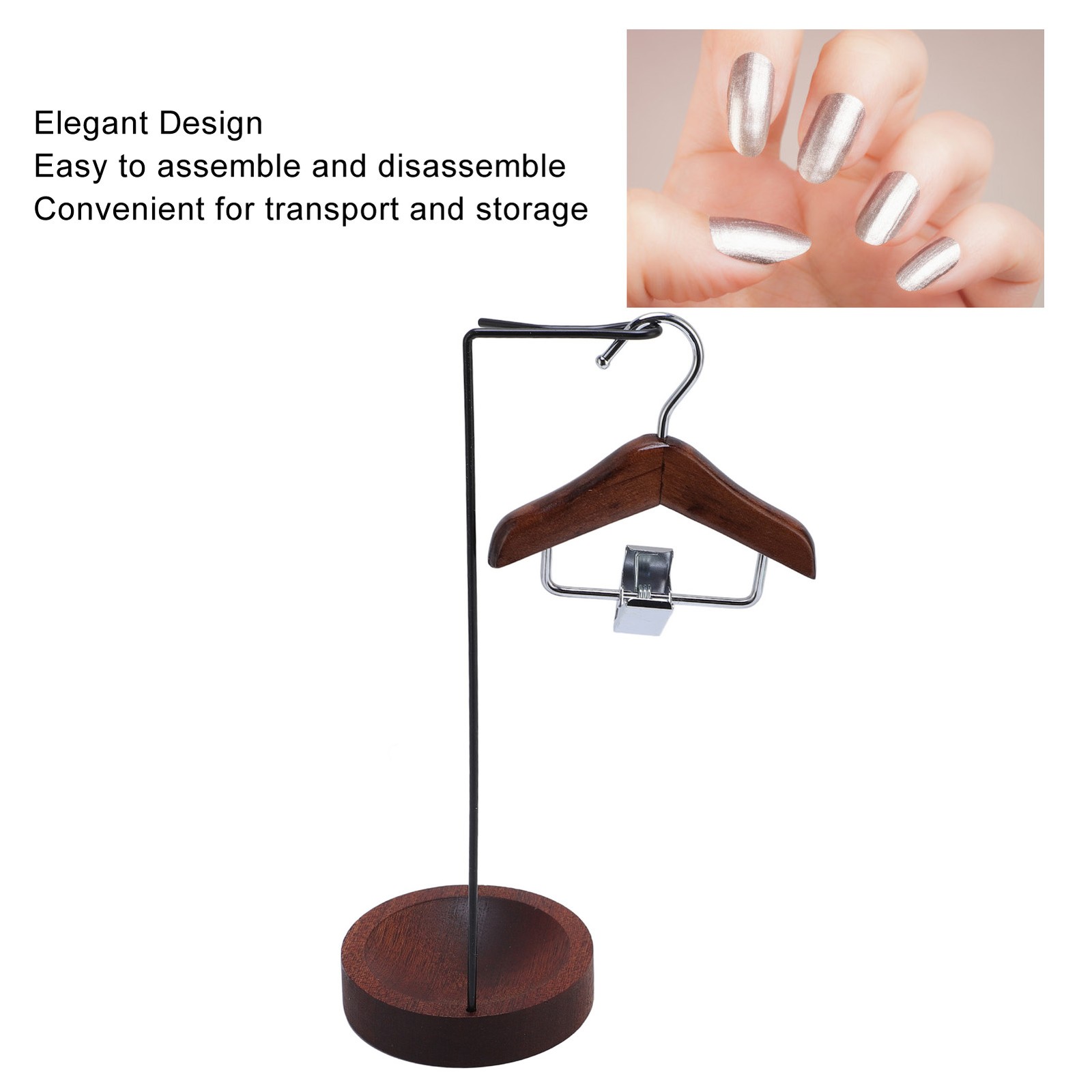 Nail Art Color Card Display Stand Elegant For Nail Studios Wood Easy To Use