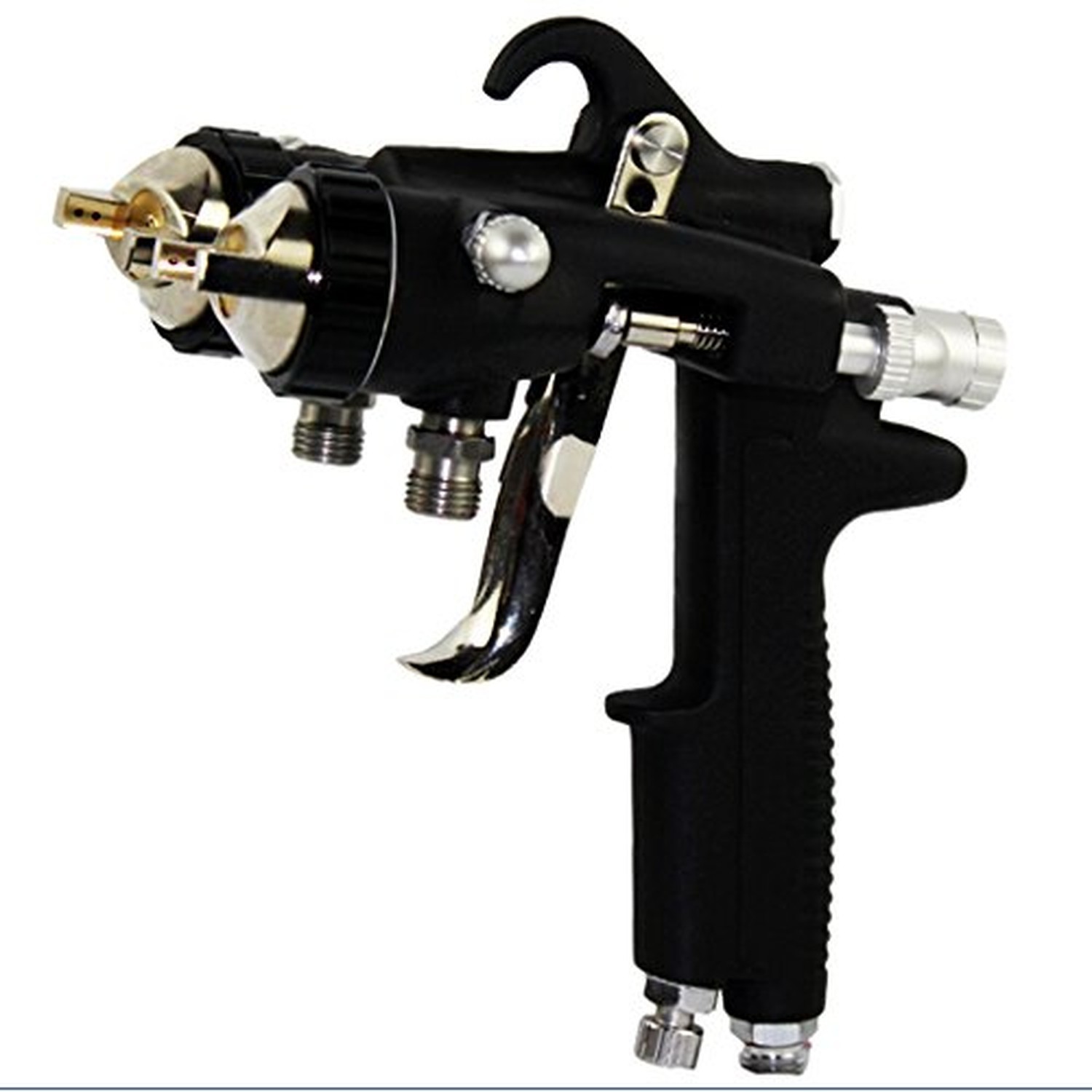 Double Nozzle,Dual Heads,Two Component,Mirror Effect,Silver,Chrome,Air Powere…