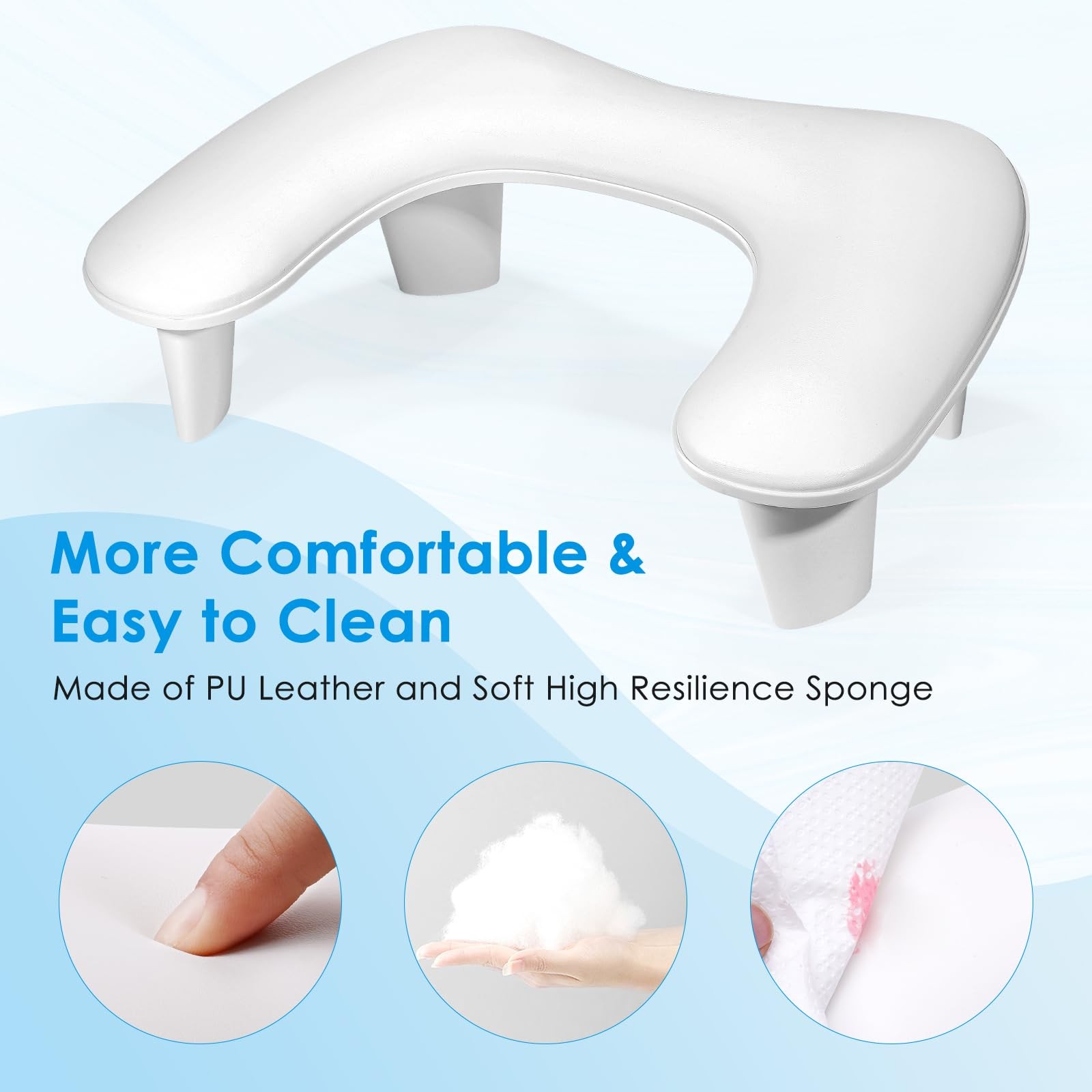 LIONVISON Arm Rest for Nails Tech U Shaped – Comfortable Manicure Nail Hand R…