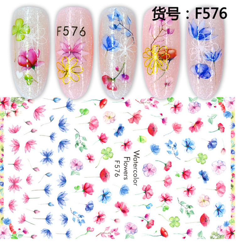 Nail Stickers Art Adhesive Decal DIY Waterproof 3D Butterfly Heart Letters NS3