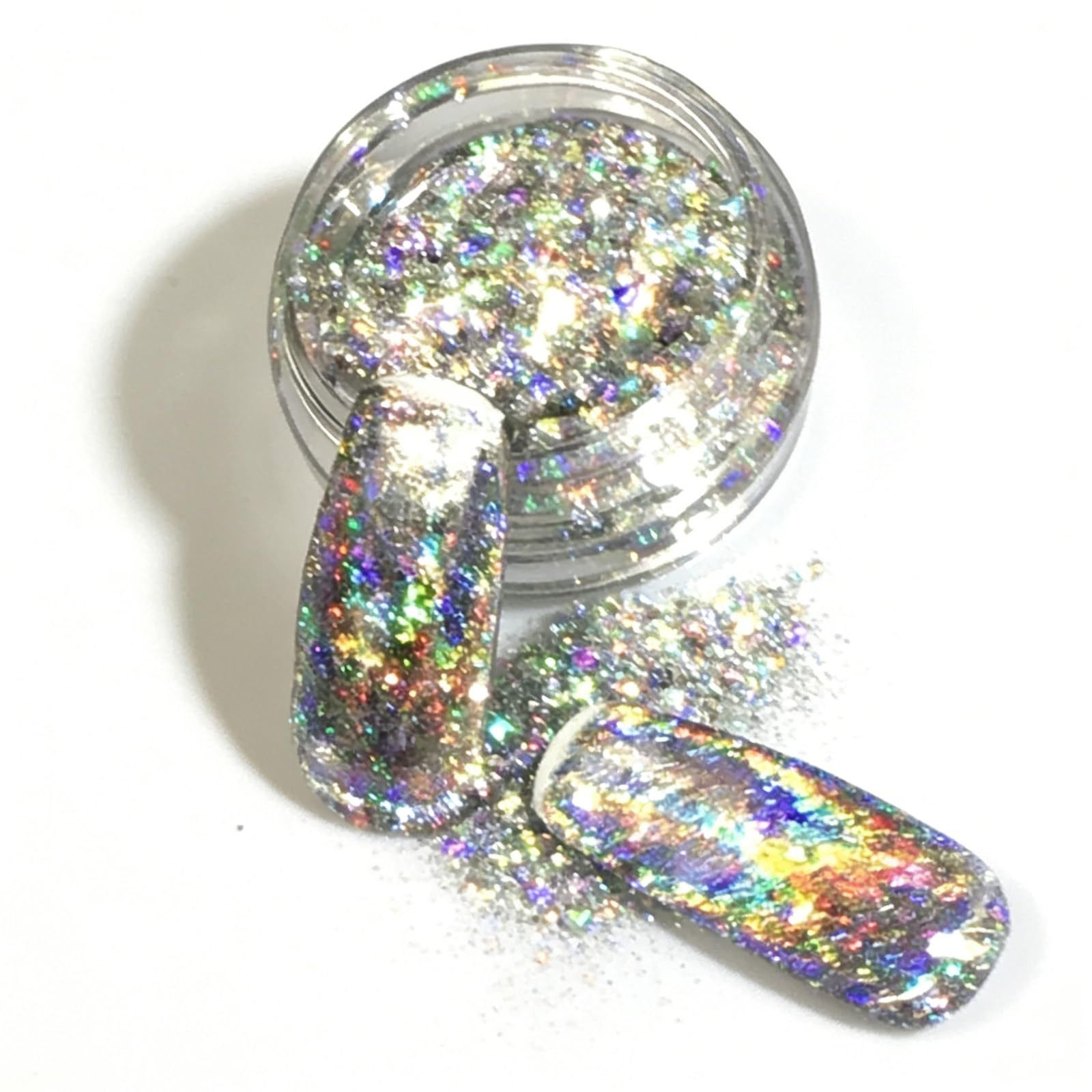 Joyeee Holographic Nail Powder, Mermaid Chrome Nail Art Glitter Magic Shining…