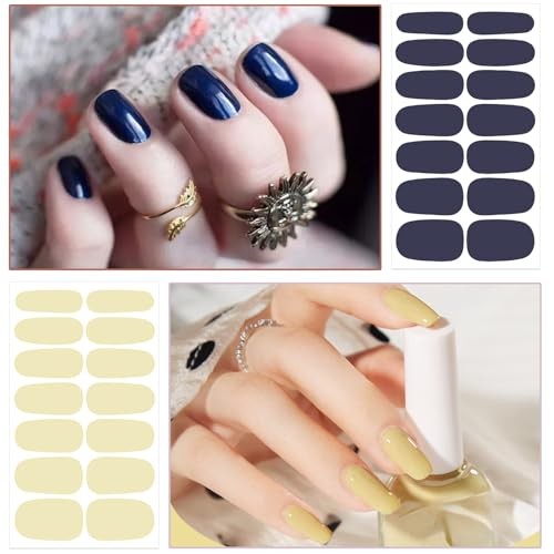 20 Sheets Light Color Series Nail Strips for Women KIT1 Light Color Solid