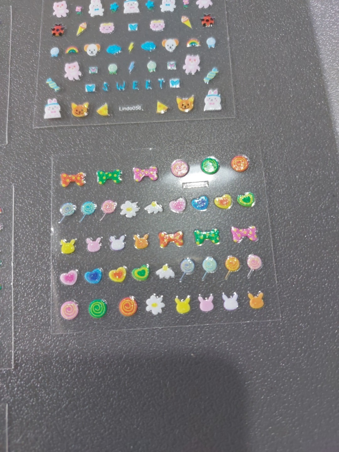 10 X Small Sheets Of Cute Nail Art Stickers (D162) New