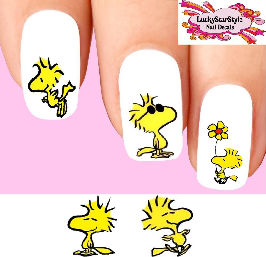 Waterslide Nail Decals Set of 20 – Peanuts Woodstock Assorted