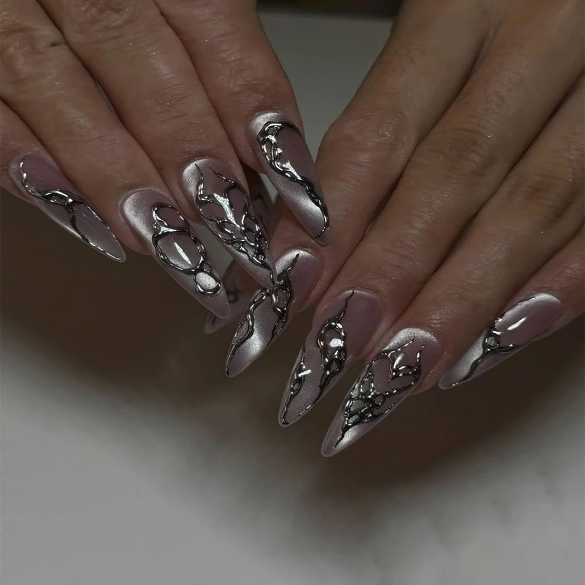 Transform Your Nails With 24pcs Extra Long Stiletto French Style Modern Classic