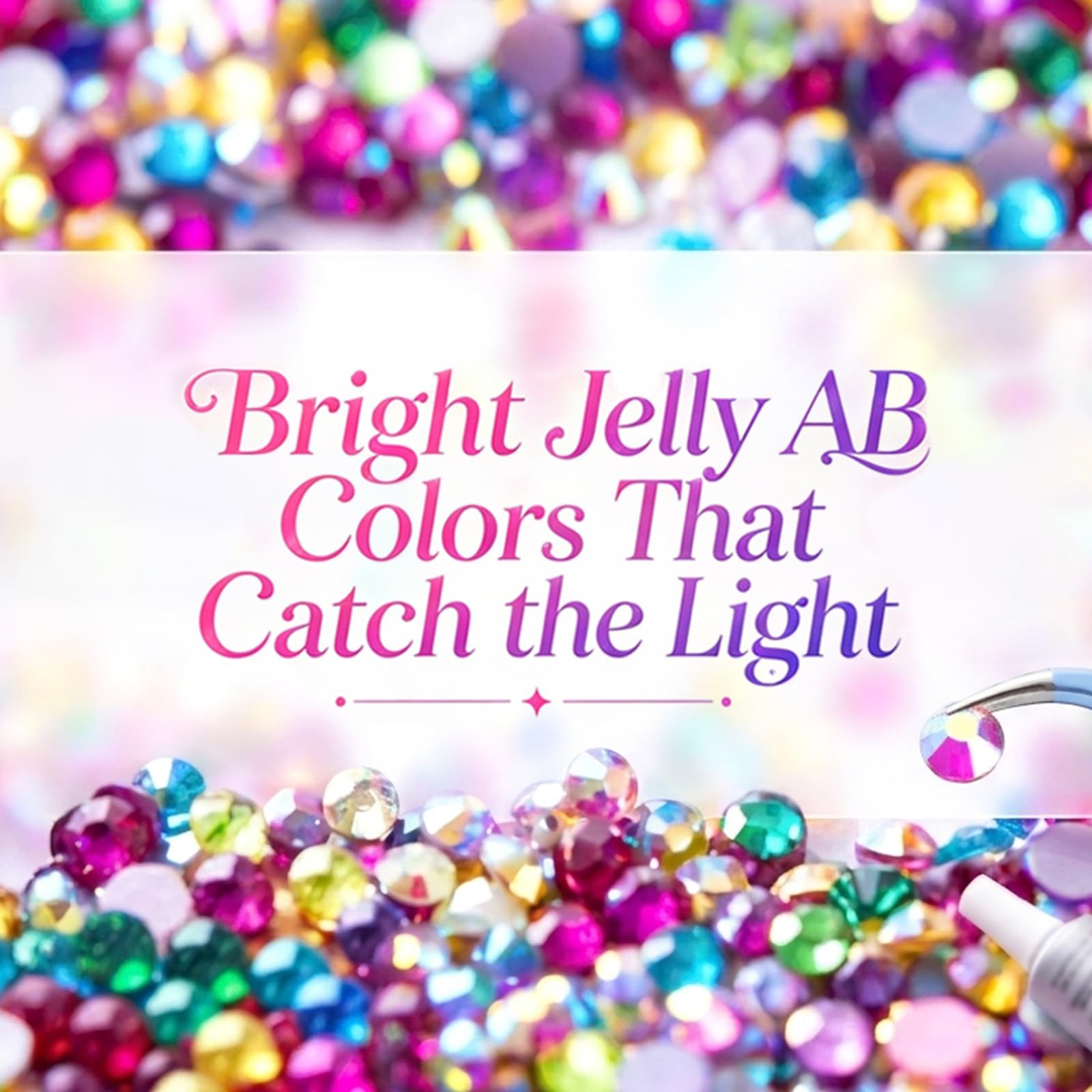 Gikboup 40000 Pcs 40 Colors Bedazzling Kit with Rhinestones,3mm Jelly AB Resis
