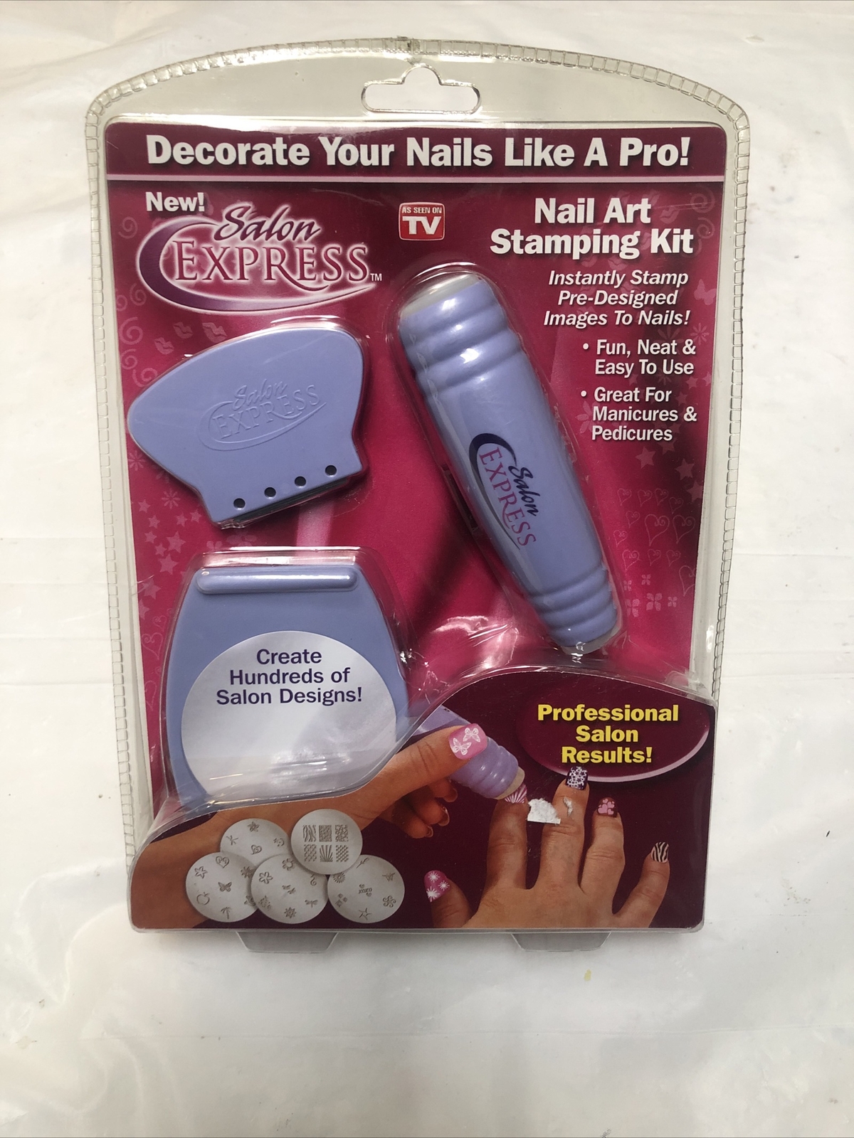 Salon Express Nail Art Stamping Kit Brand New