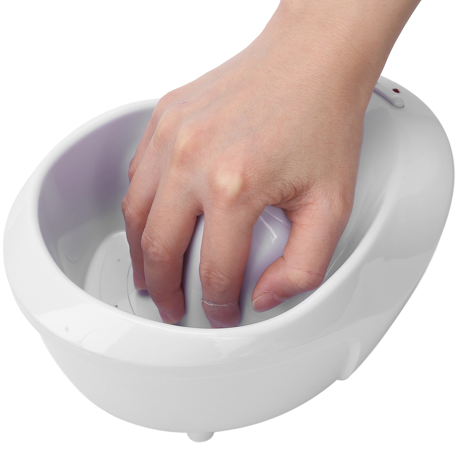 Electric Nail Soaking Bowl Bubble Vibration Hand Spa Massage Machine Manicure US