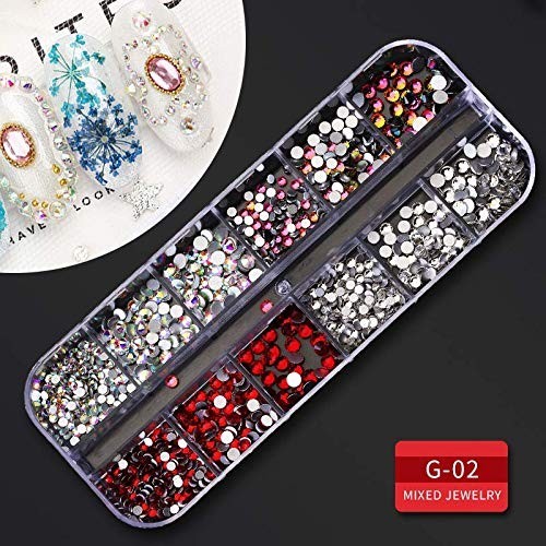 9-Box Nail Rhinestones Kit with Tweezers & Pens – Ultimate Nail Art Supply Set