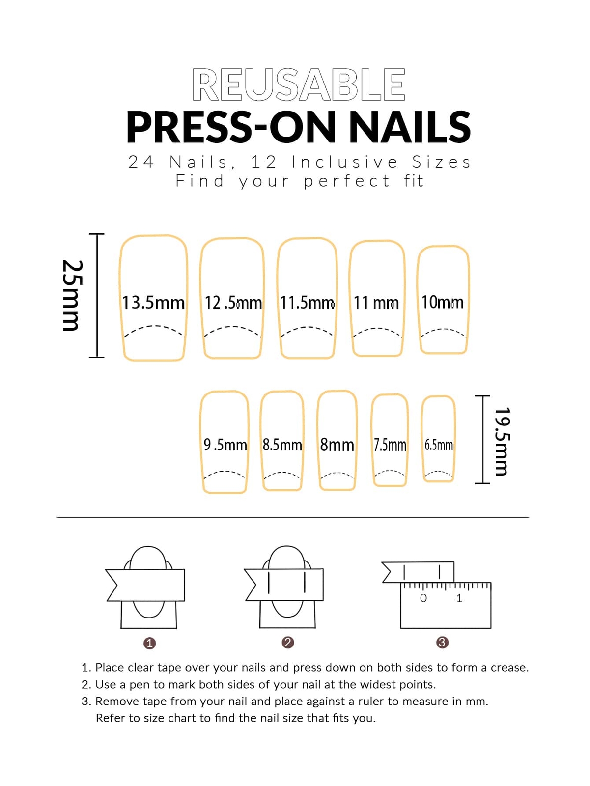 24pcs/set Silver-color French Rhinestone & Snake Design Long False Nails