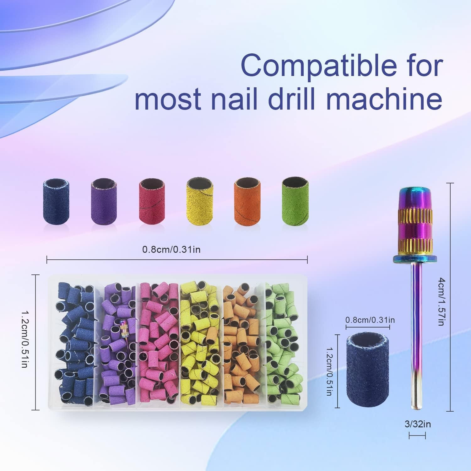 Sanding Bands for Nail Drill, Nail Drill Bits Sanding Bands Corfulra