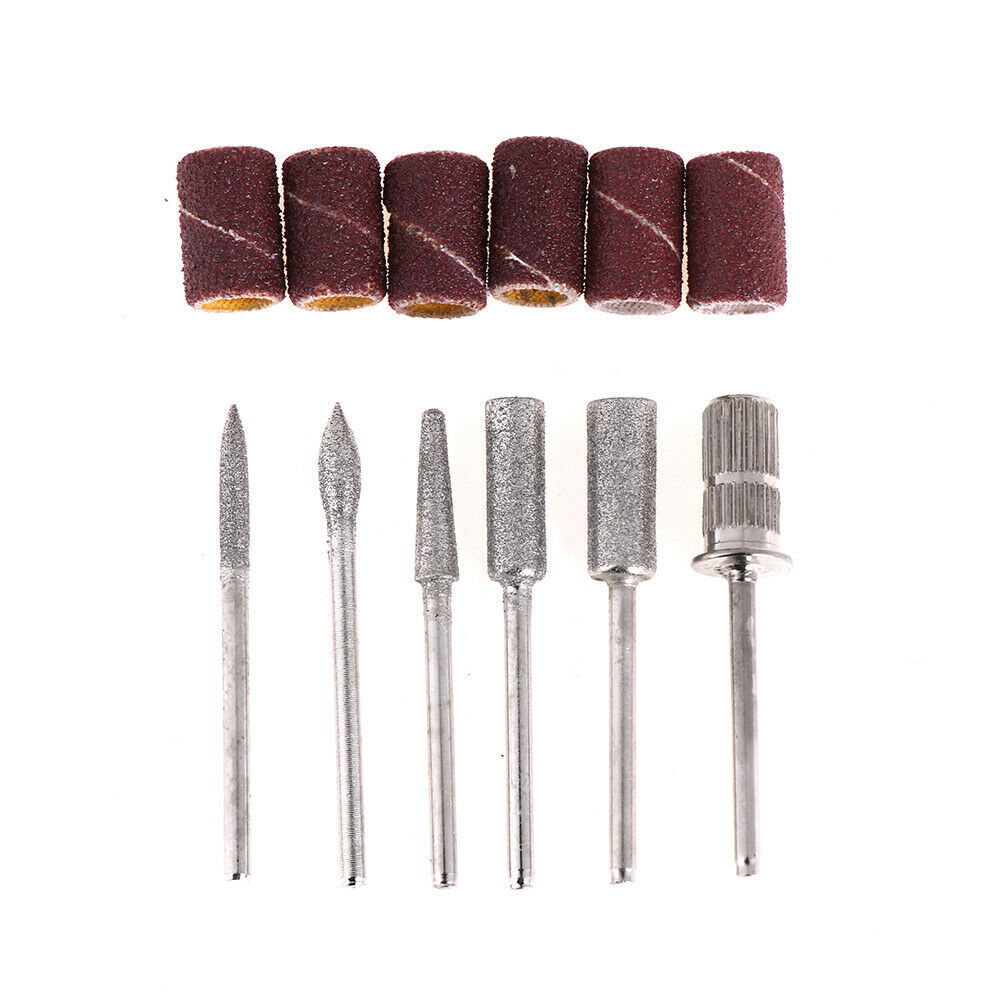 12 Pcs Mix Nail Art Electric File Drill Bits Replacement Manicure Pedicure Tool