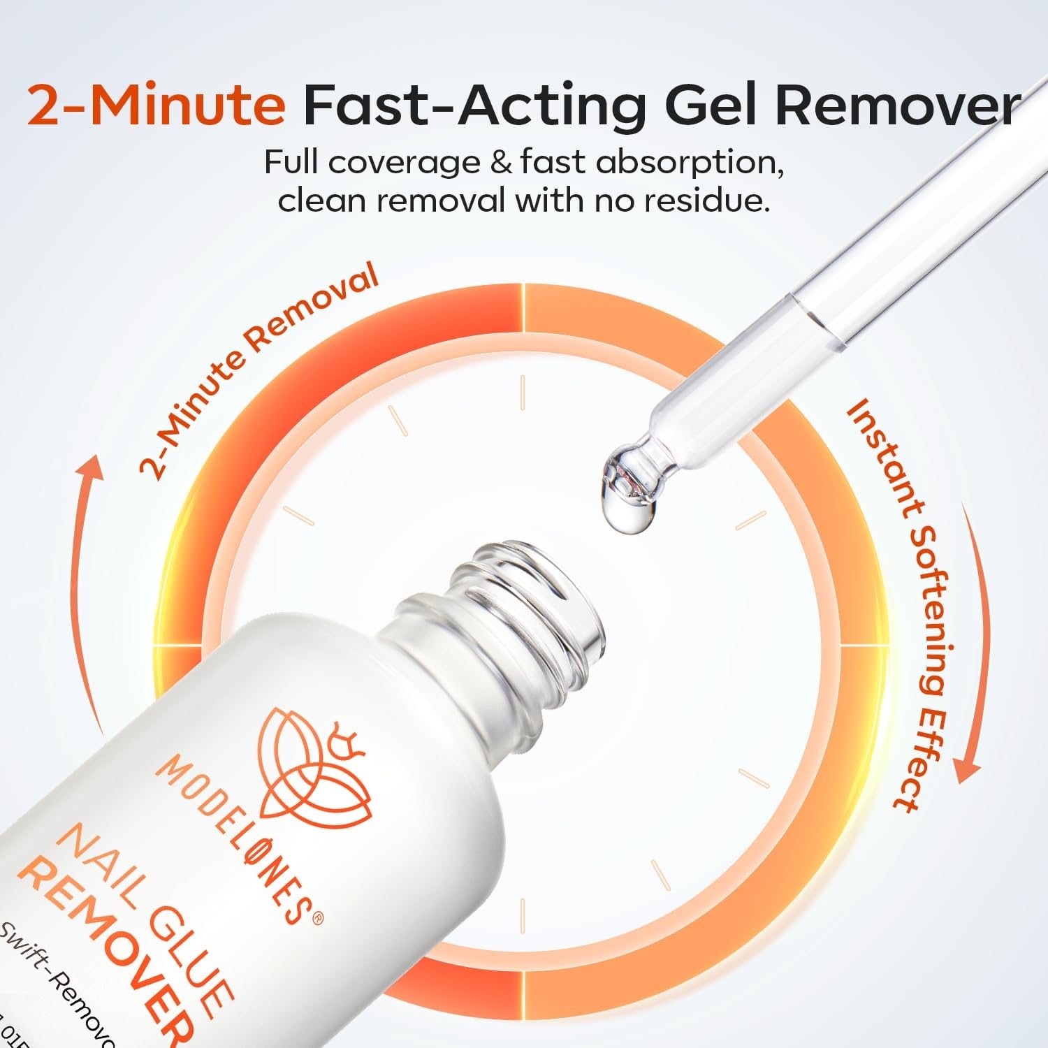 30ml Nail Glue Remover for Press On Nails with Crystal Stick Included